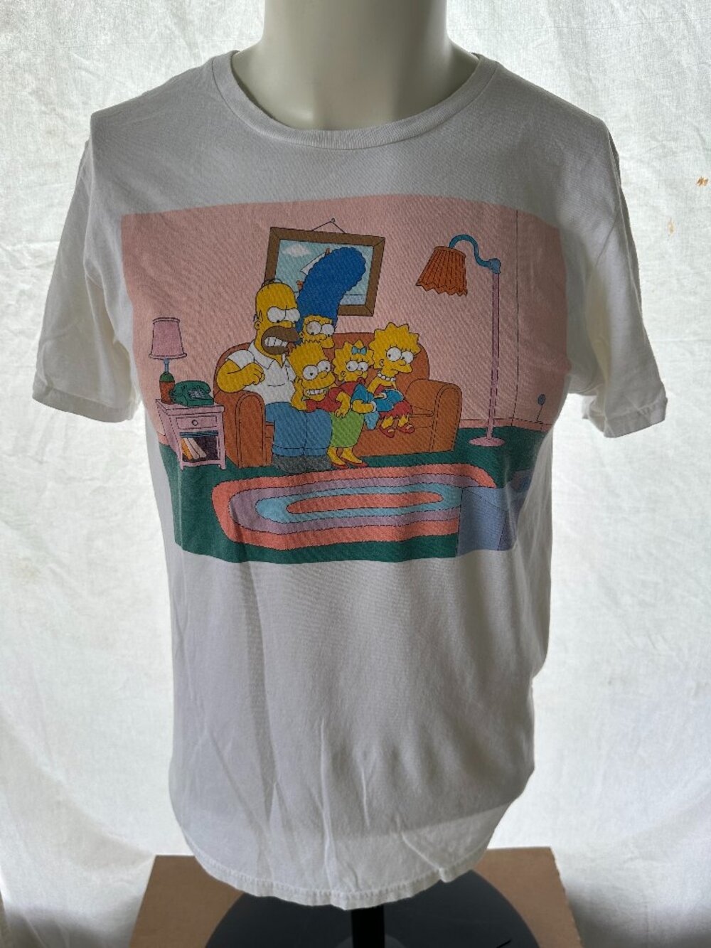 The Simpsons Bart Simpson 20th Century Fox Men's White T Shirt Medium Cotton